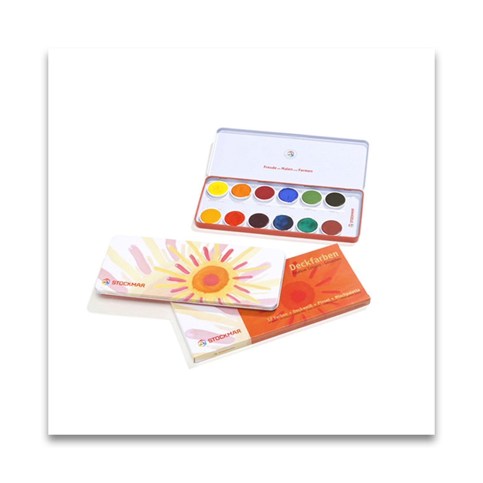 STOCKMAR 水彩絵の具 13色缶