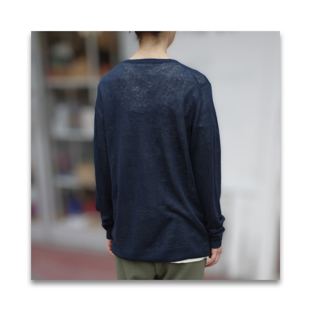 オーガニックリネン ニット カーディガン