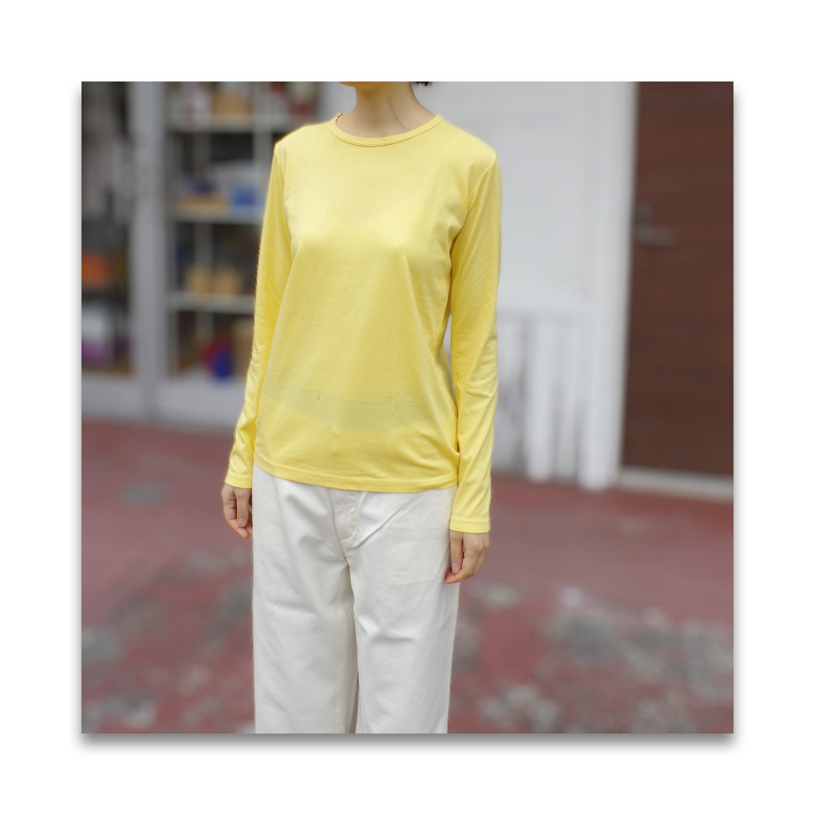 オーガニックコットン 天竺 クルー長袖Tシャツ