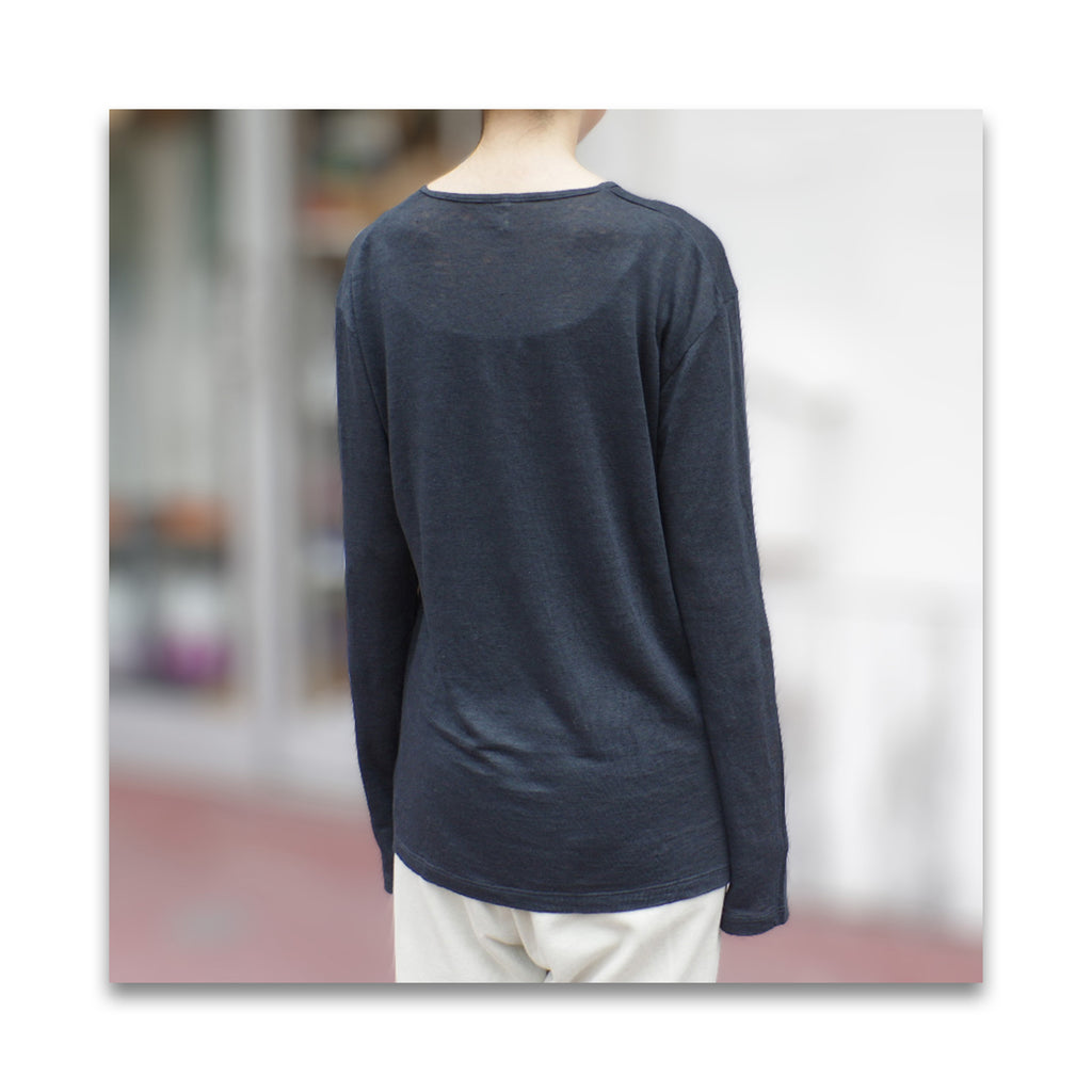 オーガニックリネン 長袖Tシャツ