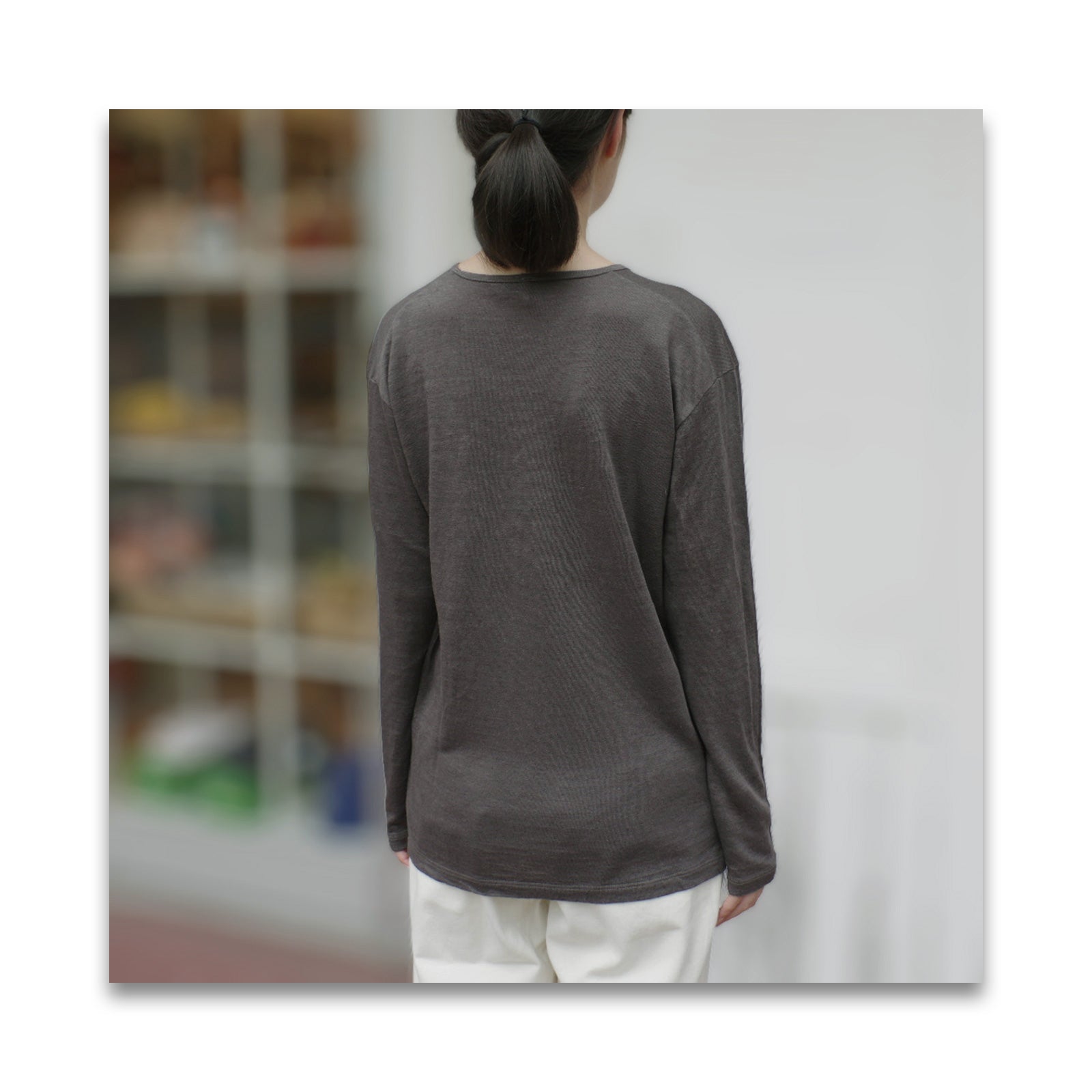 オーガニックリネン 長袖Tシャツ