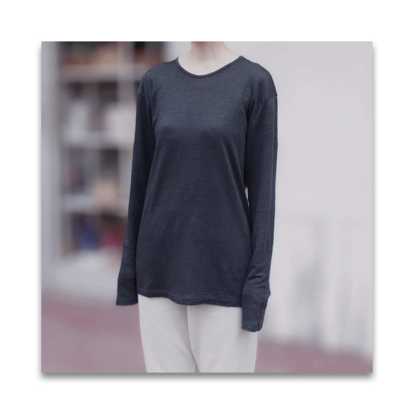 オーガニックリネン 長袖Tシャツ