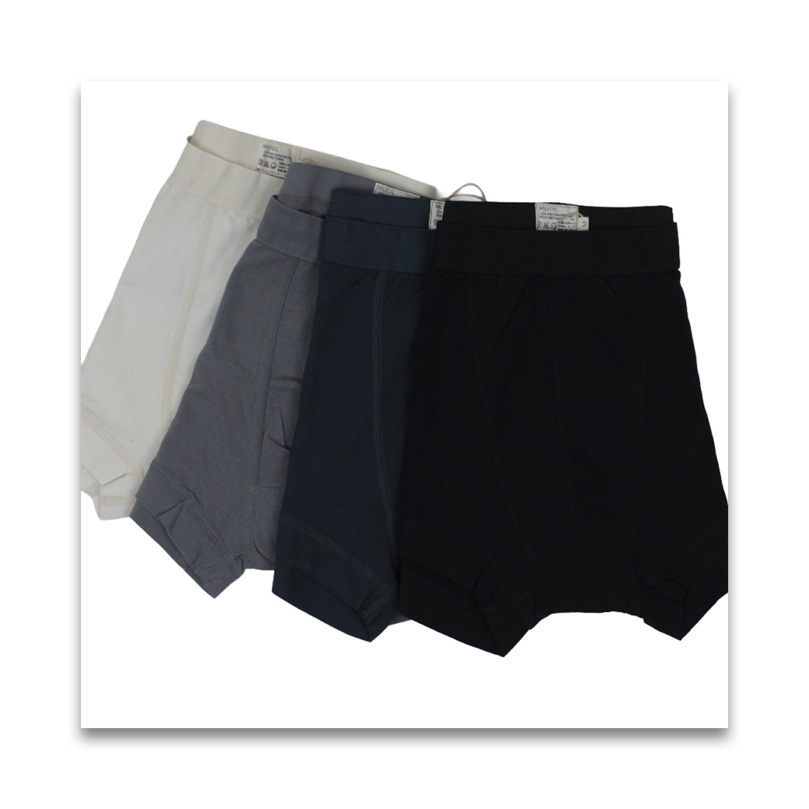 オーガニックコットン　men's ストレッチ ボクサーパンツ-MILFOIL