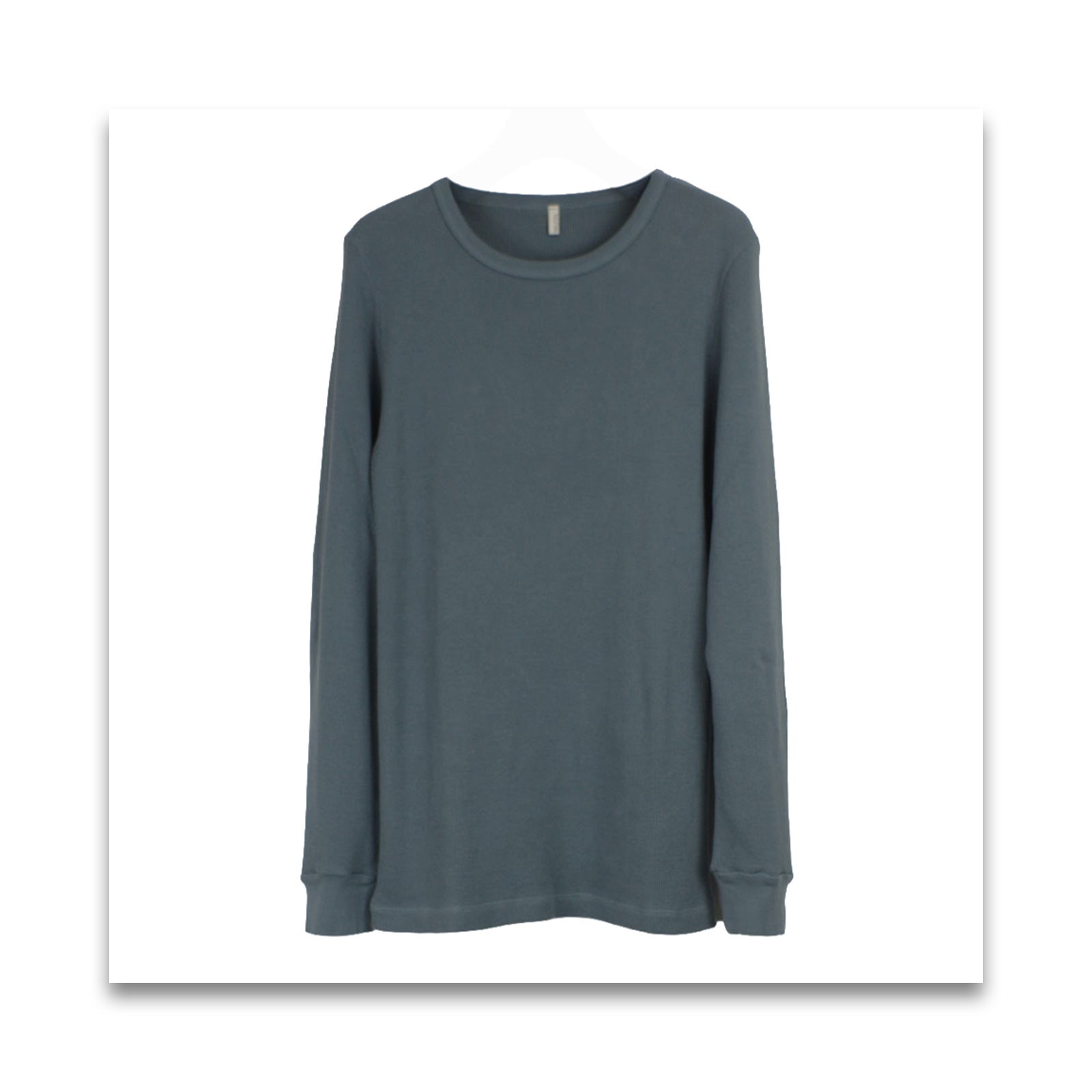オーガニックコットン　men's テレコ 長袖Tシャツ-MILFOIL