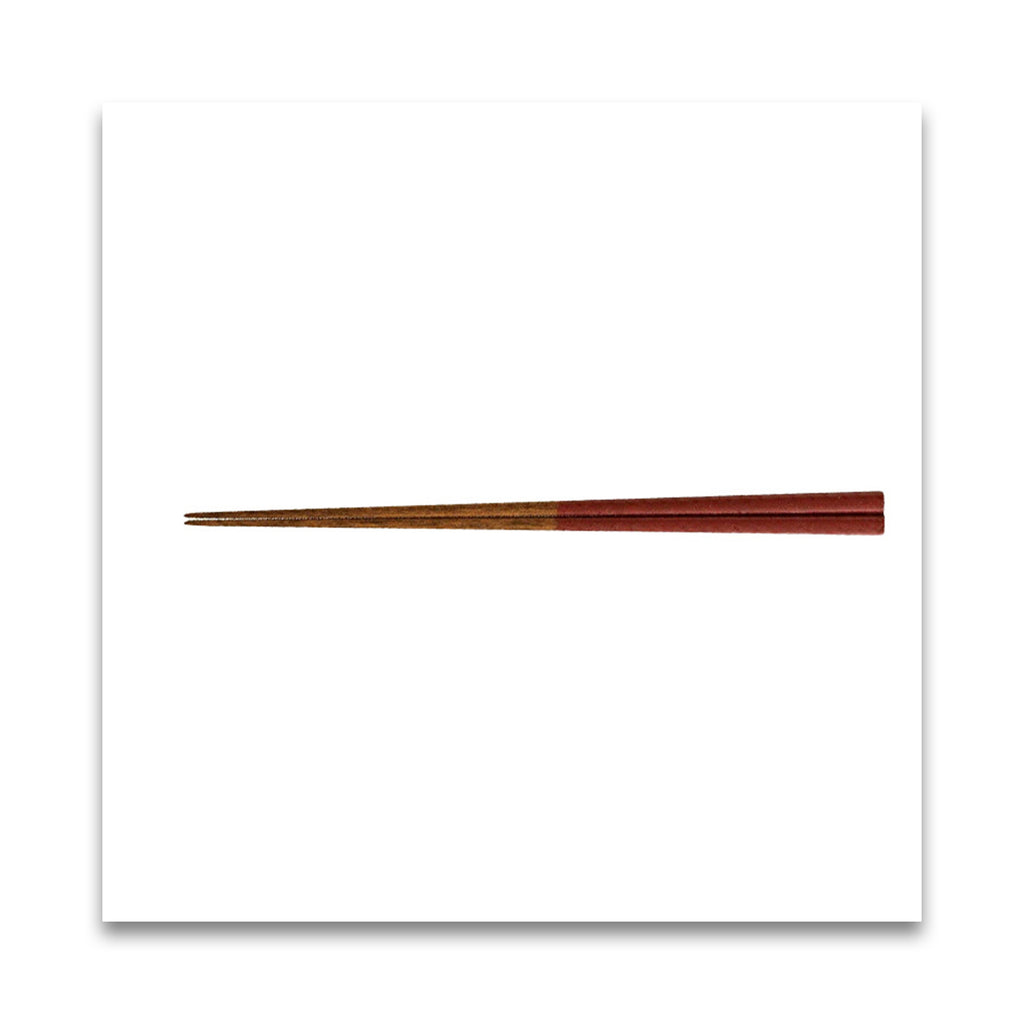 土直漆器　刷毛目塗分箸（黒24.0cm/朱22.5cm）
