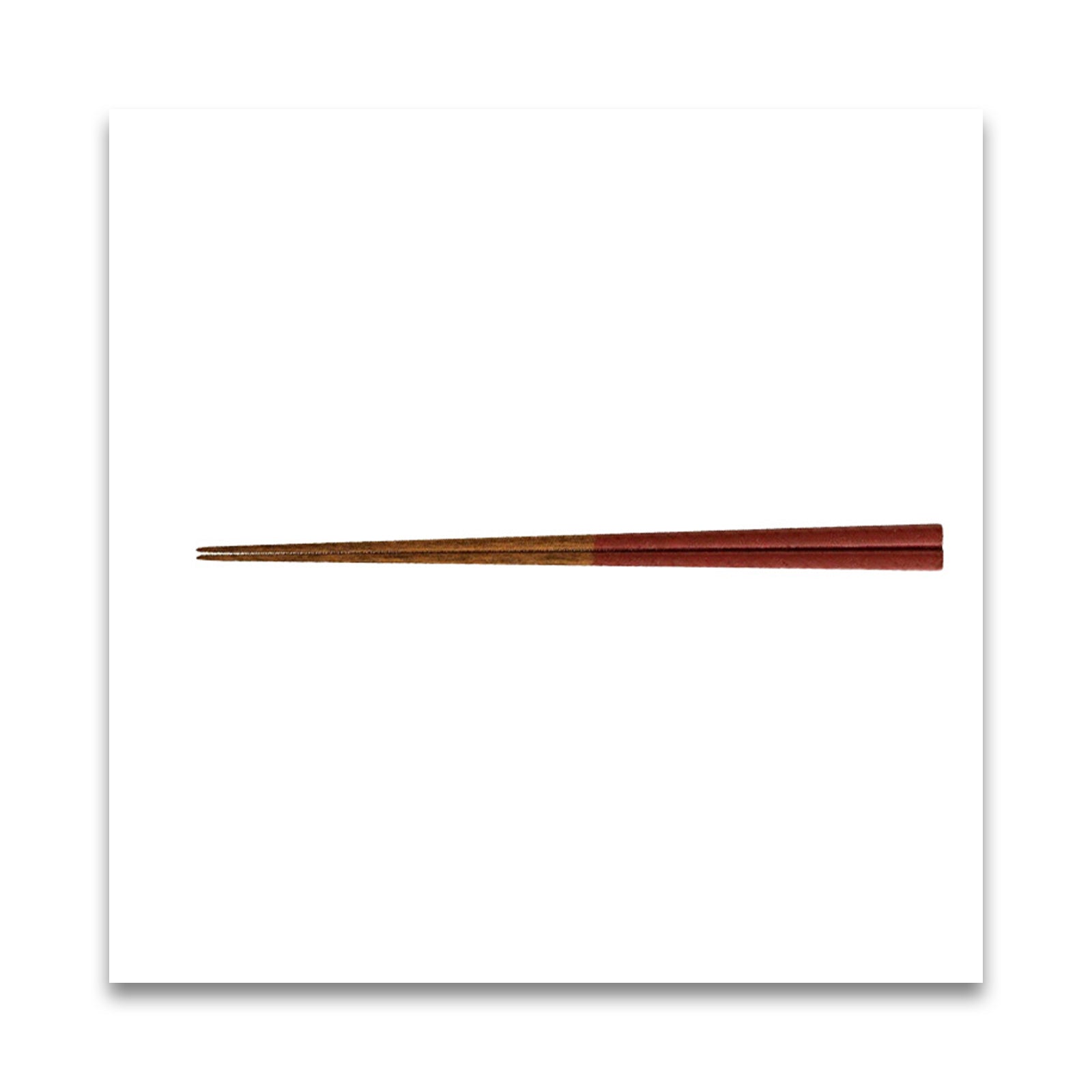 土直漆器　刷毛目塗分箸（黒24.0cm/朱22.5cm）