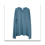 オーガニックコットン　men's Vネック長袖T-MILFOIL