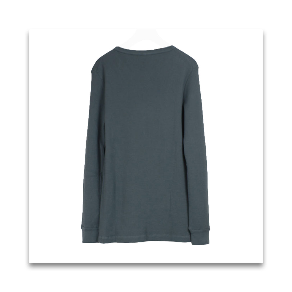 オーガニックコットン　men's テレコ 長袖Tシャツ-MILFOIL
